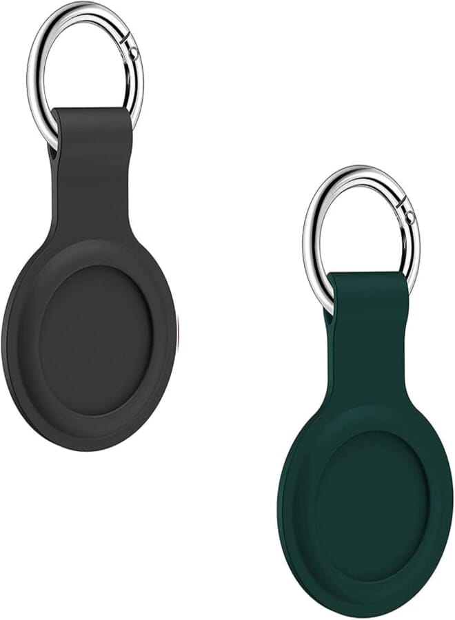 Silicone Protective Cover for Airtags, Tracker Holder with Keychain, Bluetooth Finder Case, Anti-Scratch Protective Skin Cover ?for Tracker Bluetooth Tracker Accessories, Mini Easy To Carry (2N)